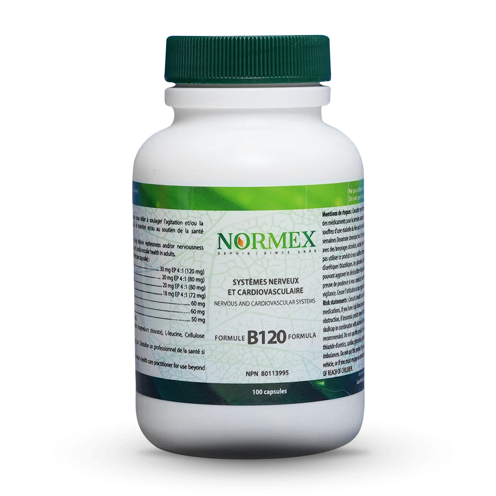 Relaxant nerveux et pression artérielle - Formule B120