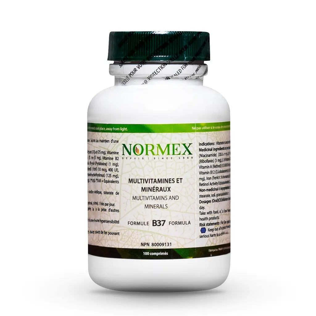 Multivitamines et minéraux - Formule B37 – Herbages Normex
