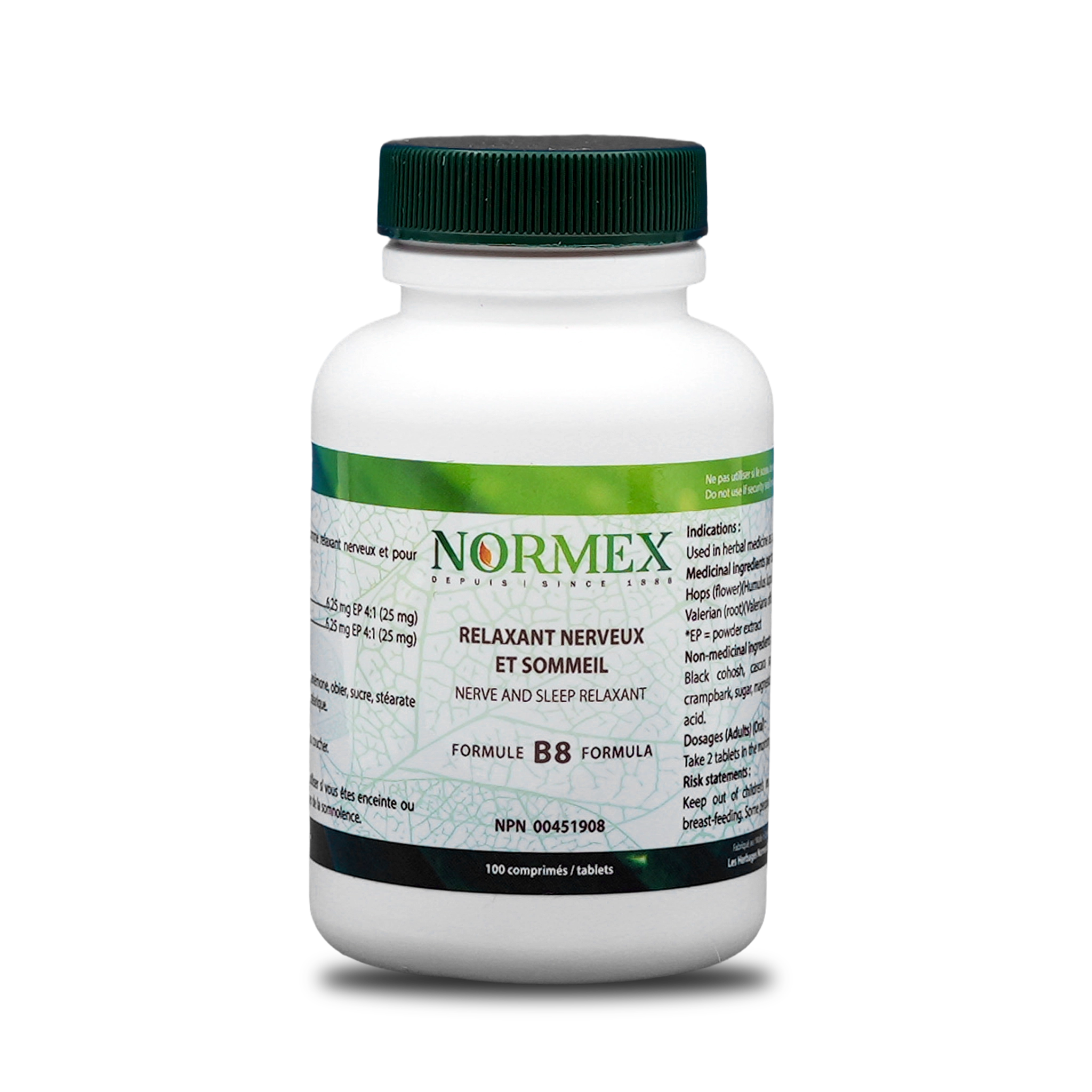 Relaxant nerveux, sommeil - Formule B8